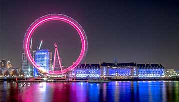 london eye at night