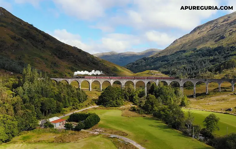 Flying the drone at Glenfinnan Viaduct