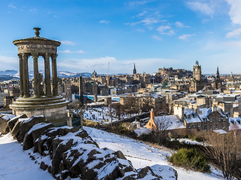 edinburgh snow winter tourism